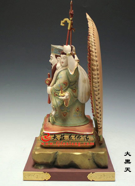 日本大黑天彩繪塑像側面照 日本大黑天彩繪塑像側面照